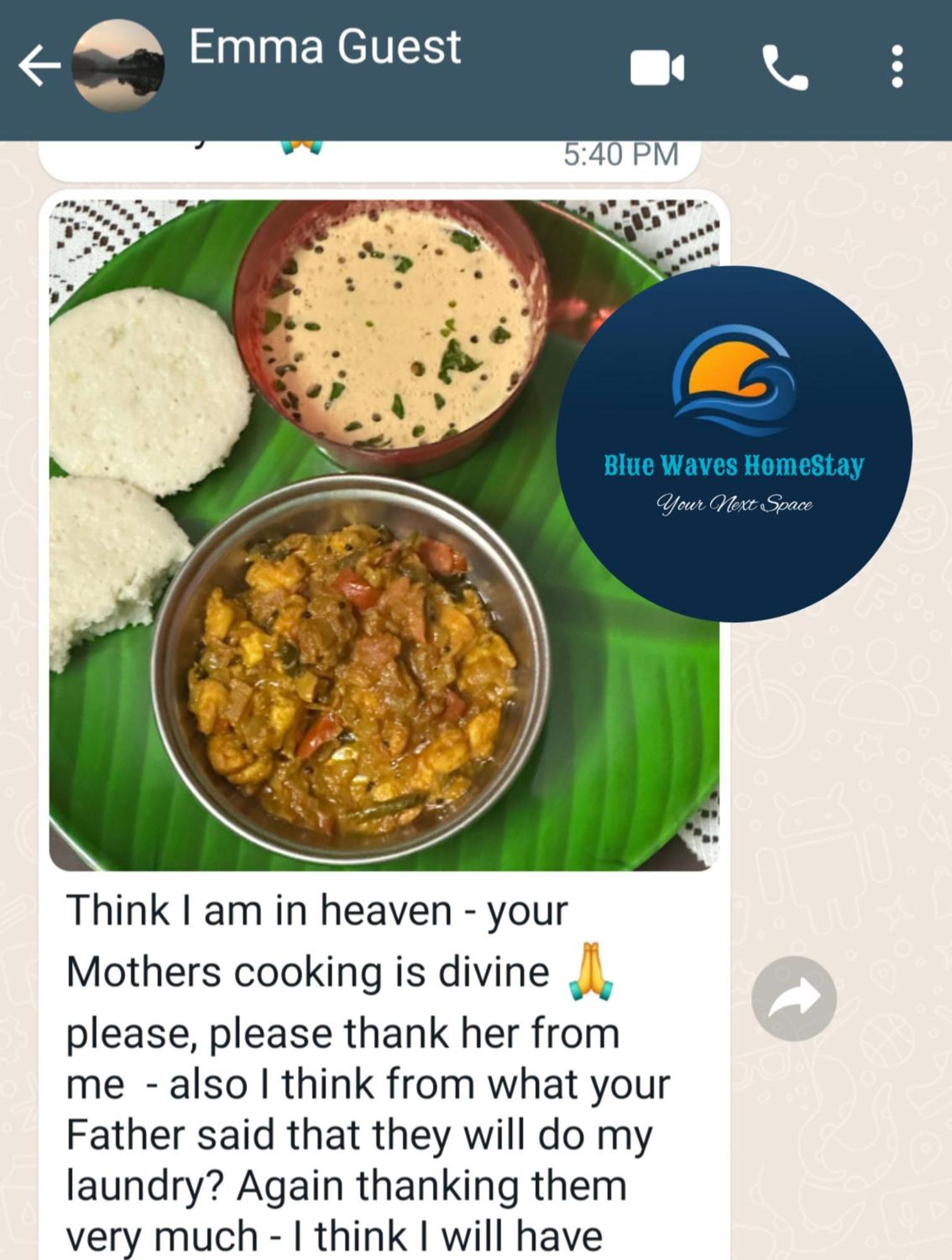 Blue Waves Homestay Пондичери Екстериор снимка